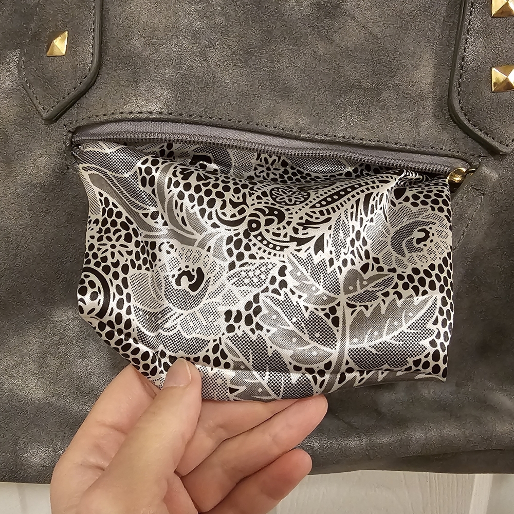 EUC Gray Women's Handbag - Faux Leather - Picture 7 of 15